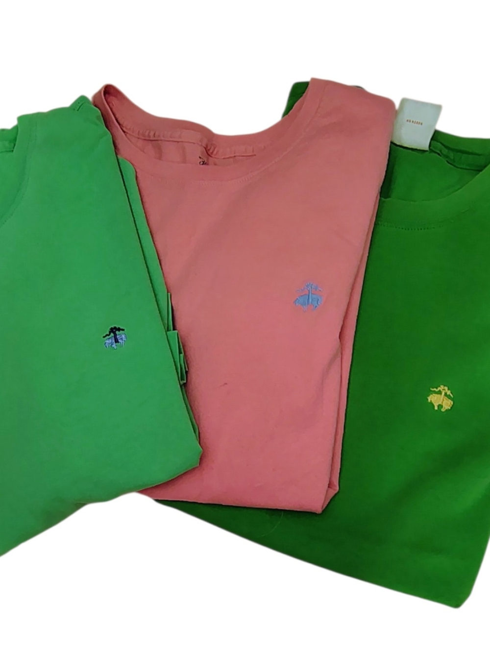Brooks Brothers Bundle Mens ¹Pink and Green Short Sleeve Tees